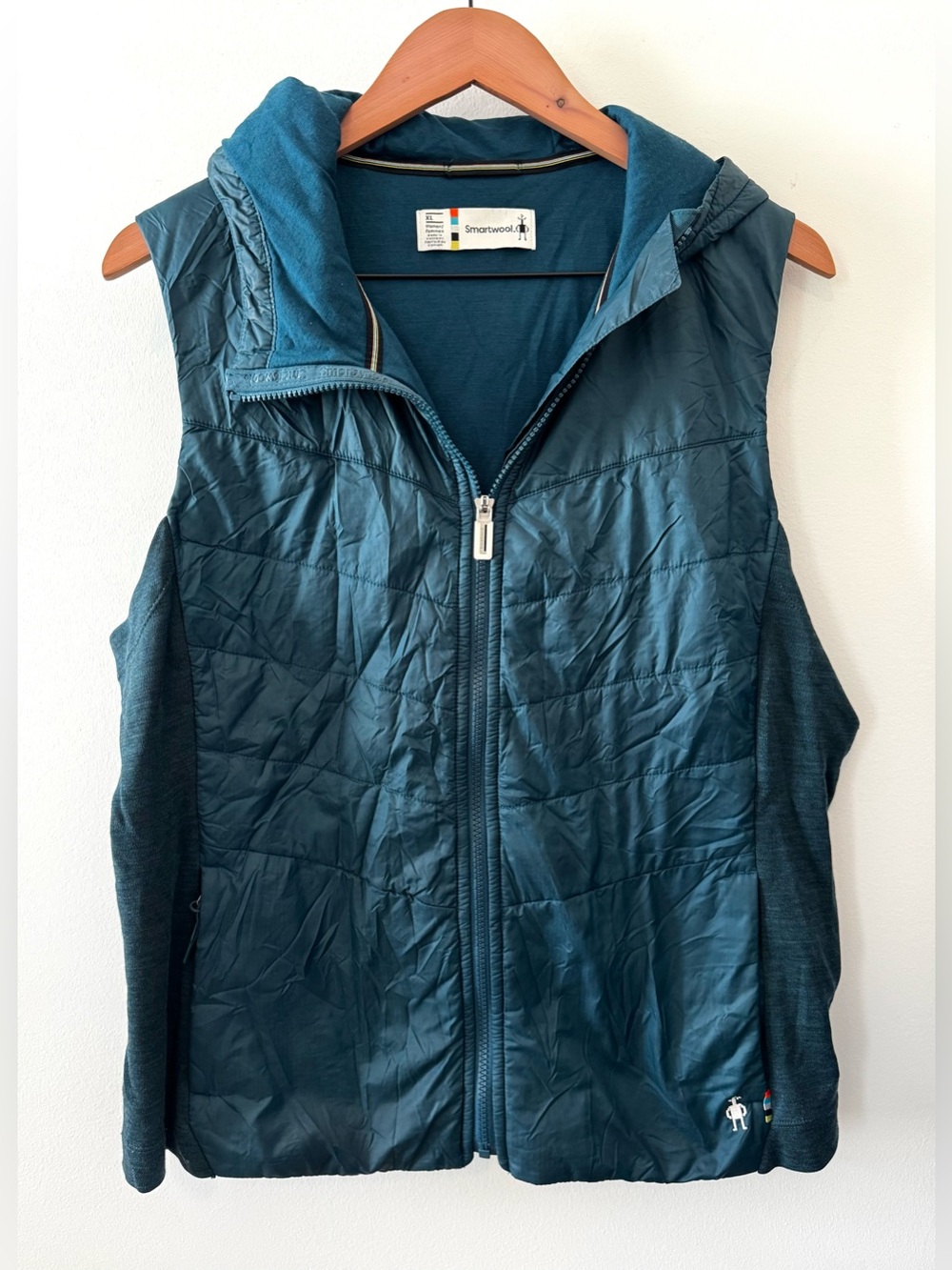 Smartwool Smartloft Hooded Vest Women’s XL Twilight Blue Merino Wool Insulated